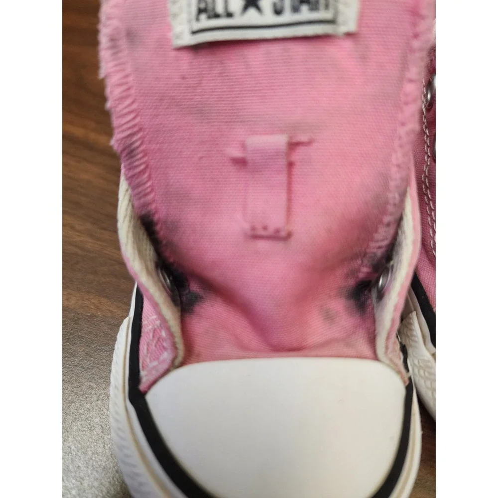 Converse All‎ Star Sneakers Toddler Baby Girl Size 6 Pink Canvas Lace Up Shoes
